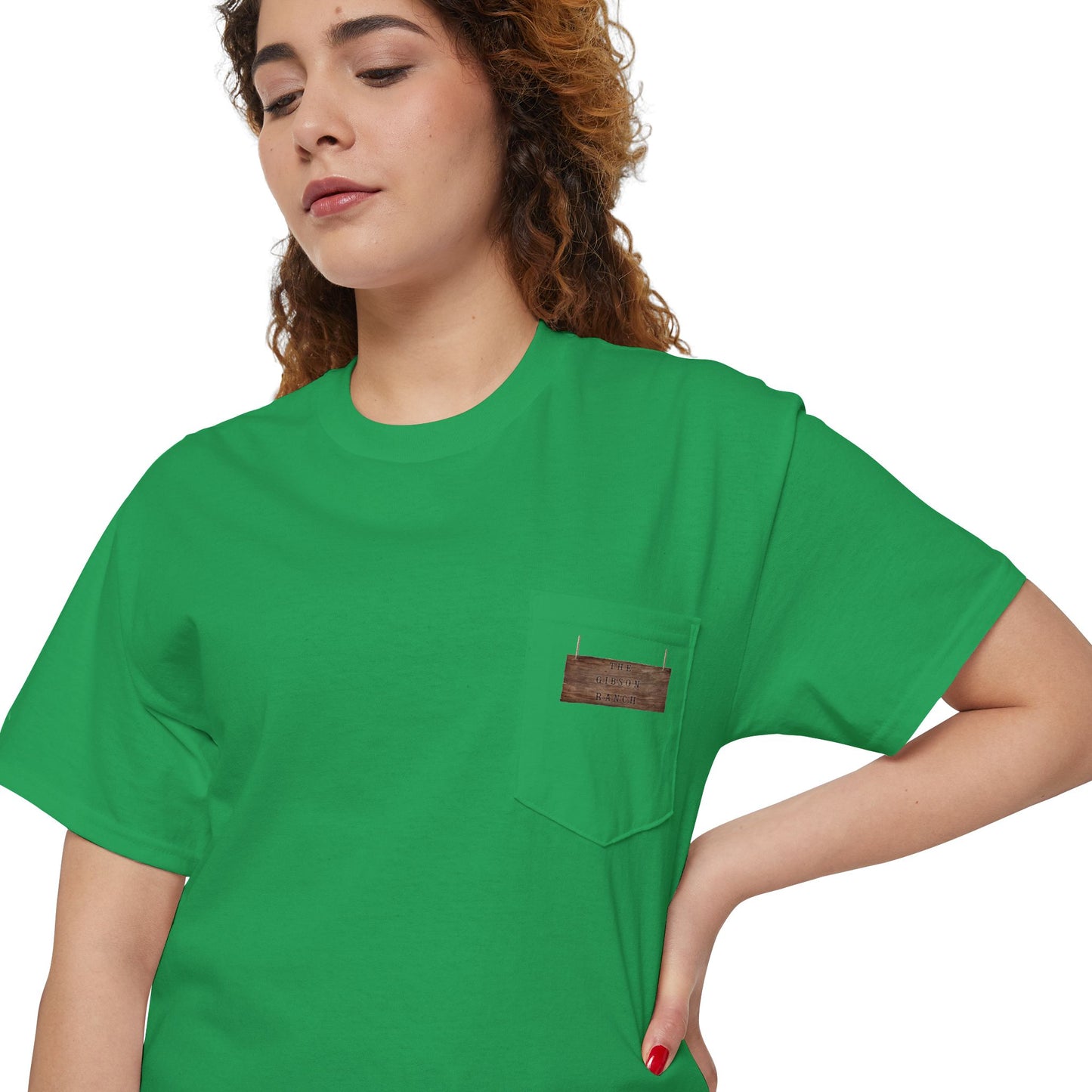 Gibson Ranch Unisex Heavy Cotton Pocket Tee