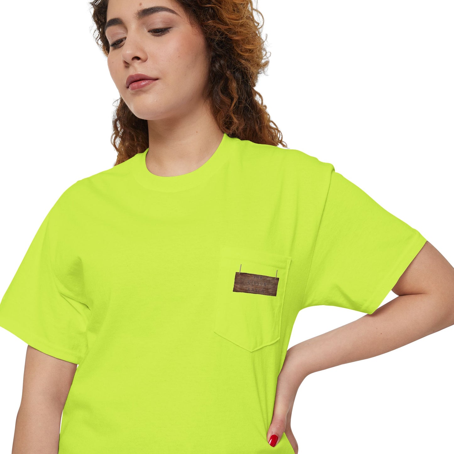 Gibson Ranch Unisex Heavy Cotton Pocket Tee