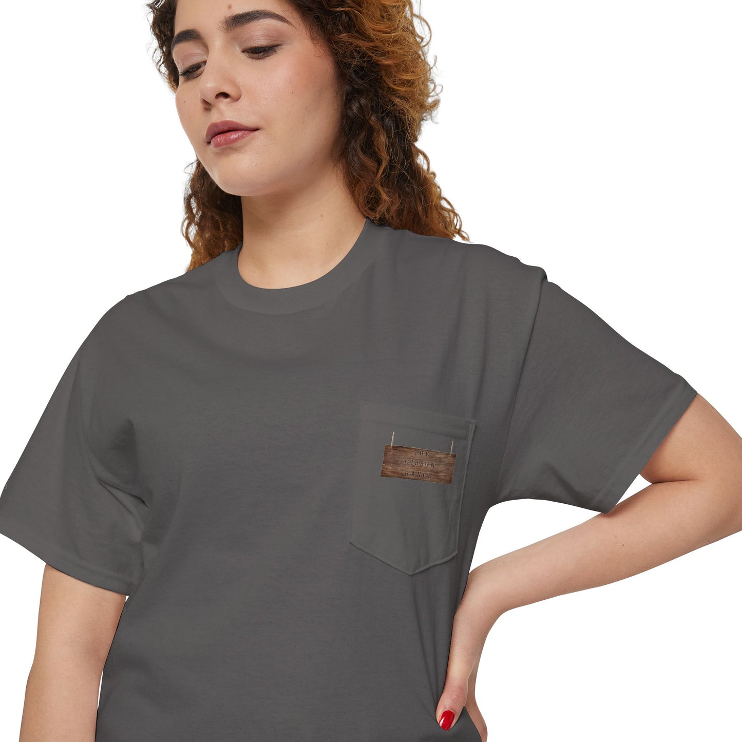 Gibson Ranch Unisex Heavy Cotton Pocket Tee