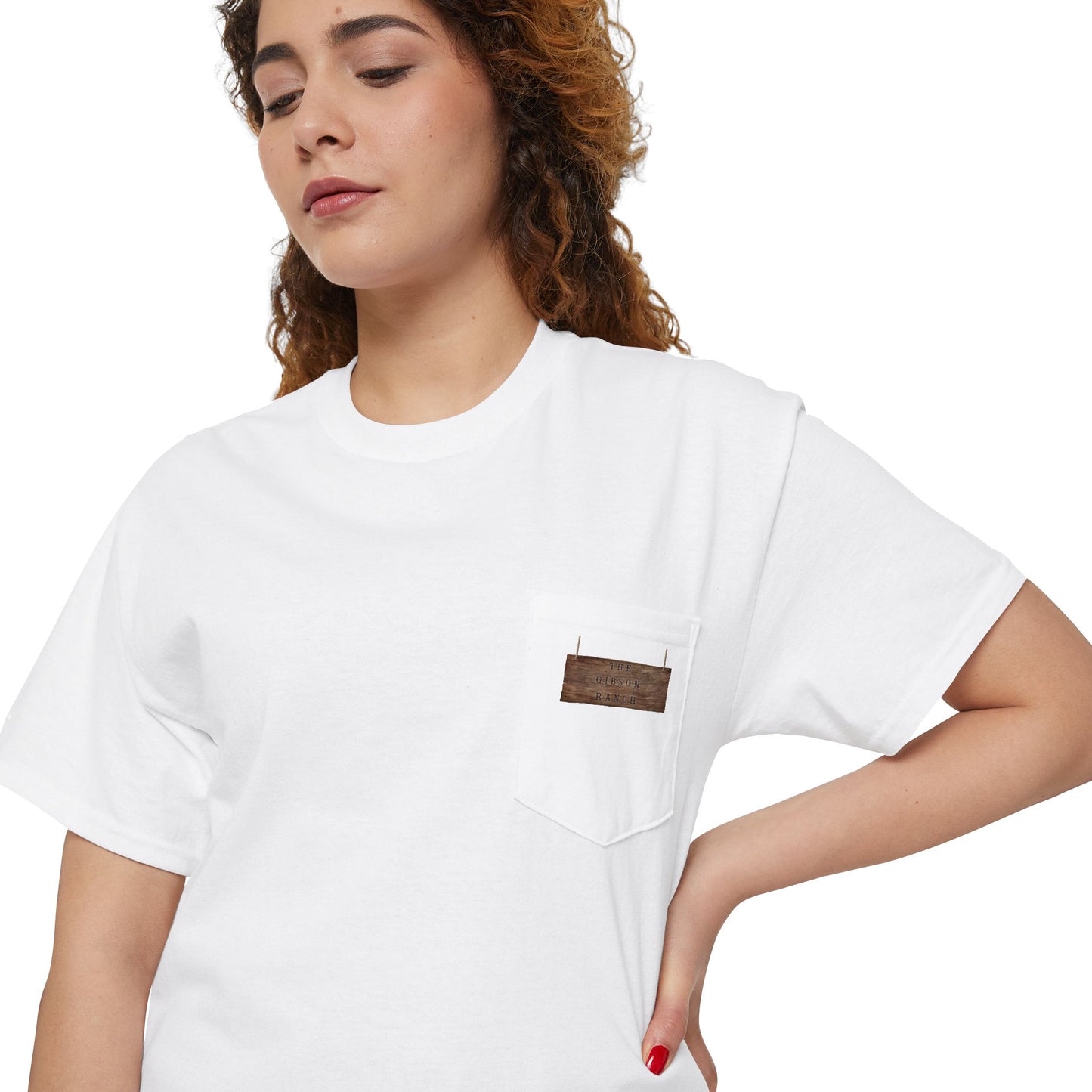 Gibson Ranch Unisex Heavy Cotton Pocket Tee