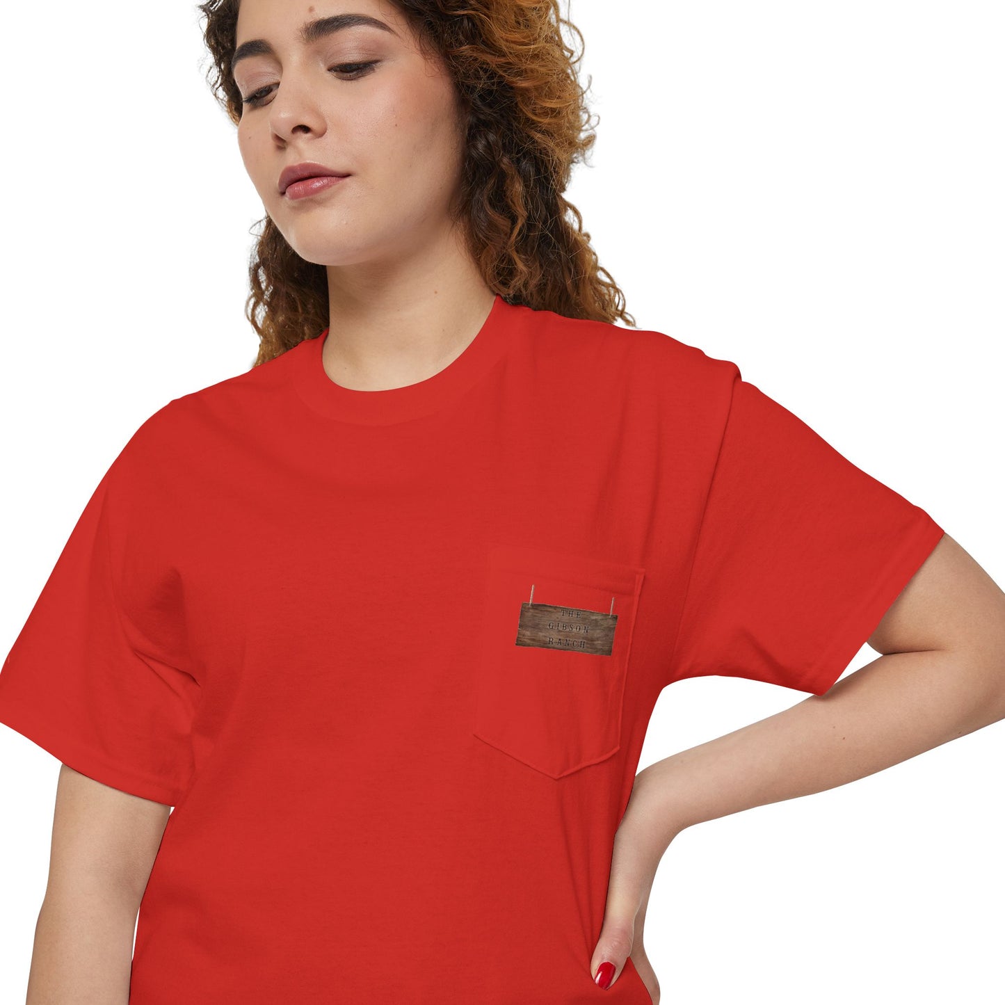 Gibson Ranch Unisex Heavy Cotton Pocket Tee
