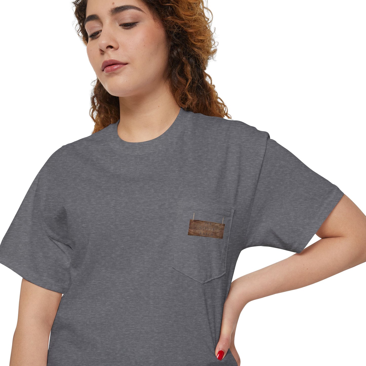 Gibson Ranch Unisex Heavy Cotton Pocket Tee